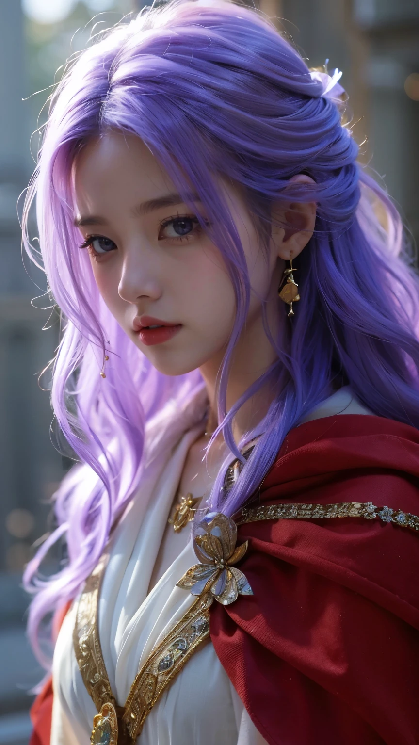 (( crying)). naked clear coat.dq pom     ,  Long Curry    .     Blonde,      earrings.、     Top Quality     , bangs , head  :1.3 Ultra Realistic     :1.2  ,  Masterpiece,      Top Quality ,      More details,       realistic lighting     .A Broader Perspective. Stone construction、 fantasy    .high resolution temple
