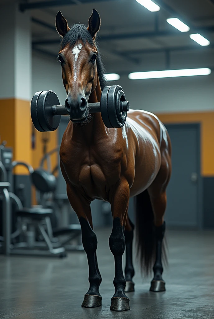 Make a horse cry and sweat doing squats on a smith machine