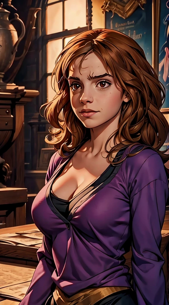 Hermione. comic style, busty