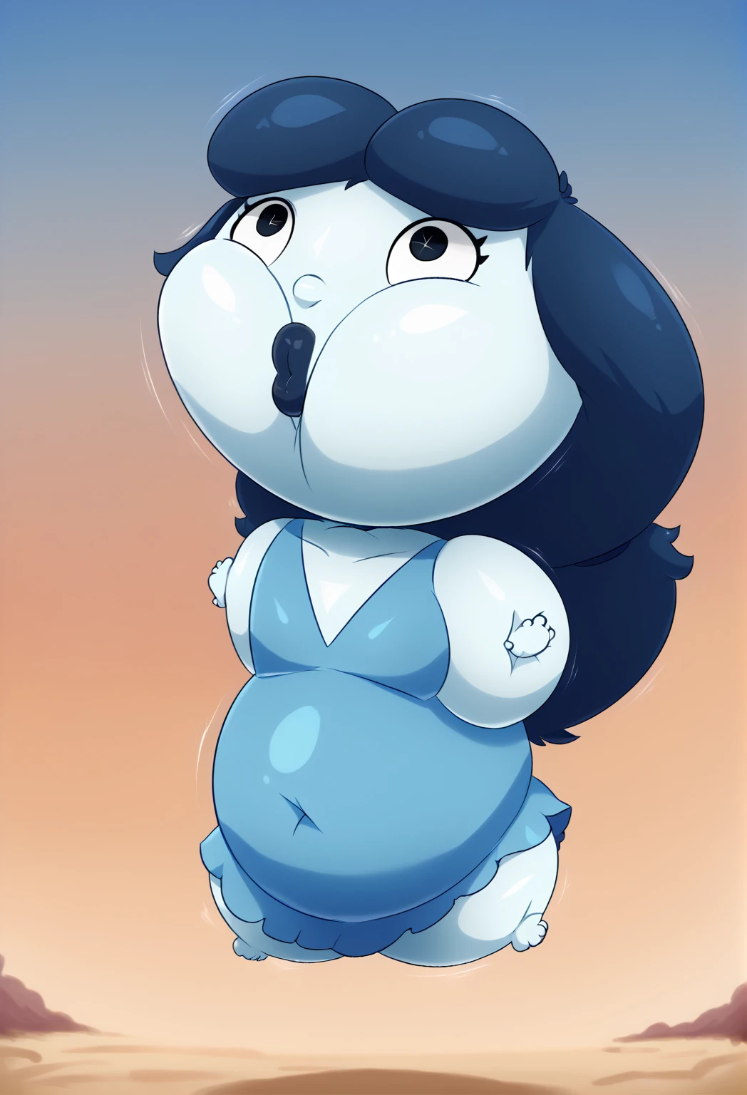 Anime, princess daisy, big belly