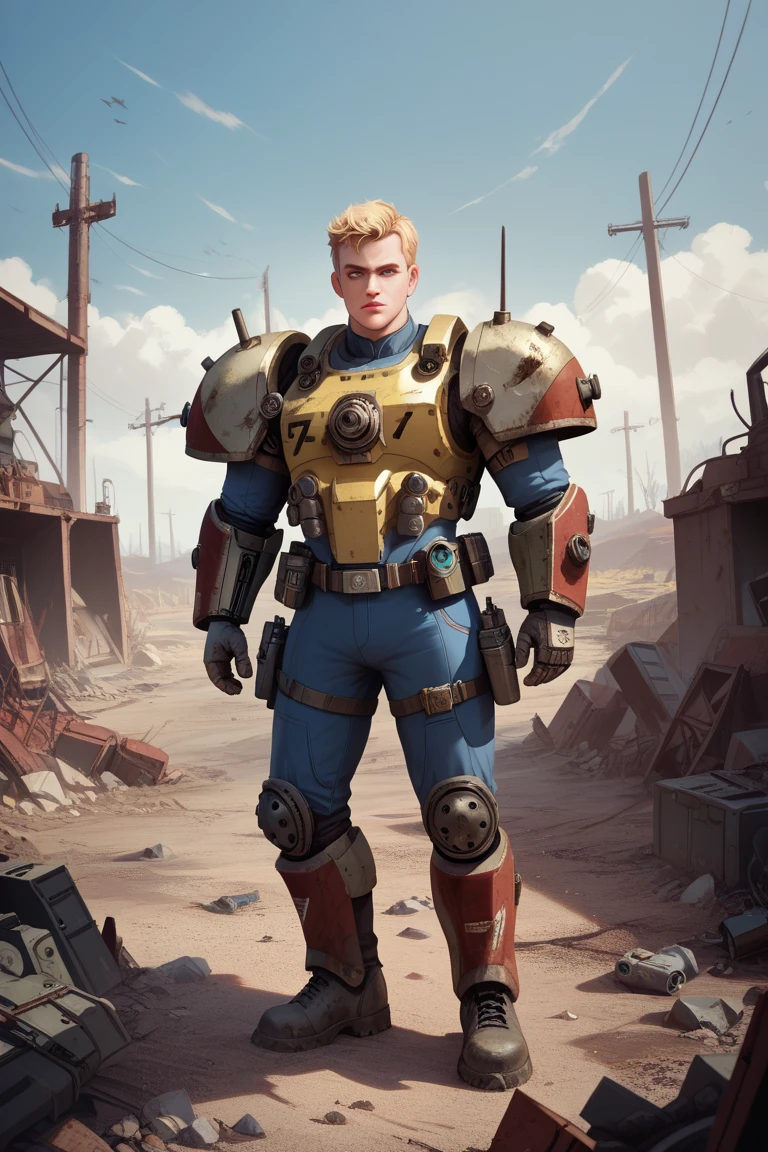 (best quality, masterpiece,:1.2), 1boy, biosoldier, with blonde hair, mohawk style, exposed shoulders, in a Martian Settlement, Red Planet, Dome Habitats, Terraforming Projects, Martian Soil Farms , realistic, concept art, cinematic, volumetric lighting, artstation, highly detailed, 8k, <lora:Bioengineered_Soldiers:.8>
