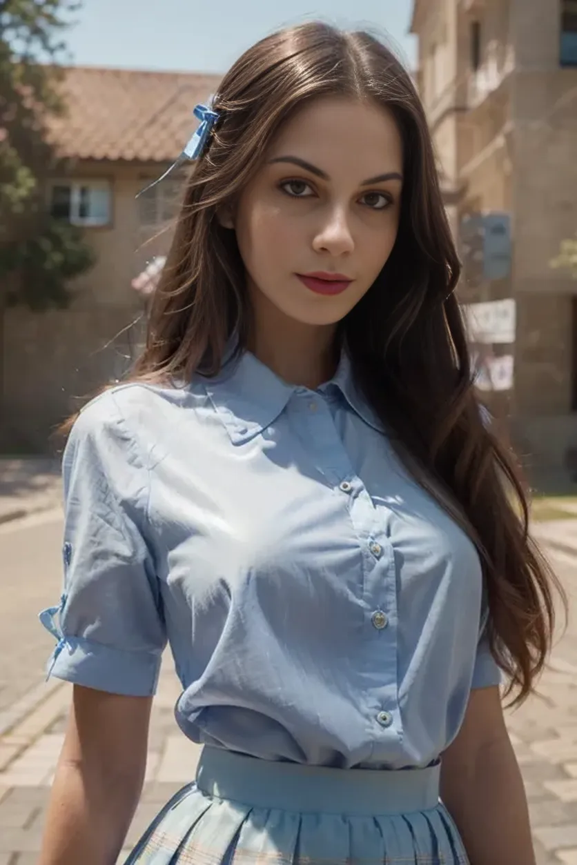 Kosovo, belle femme, smirk, ((tenue traditionnel)), ((dans la ville de Pristina)), jolie visage, beau corps