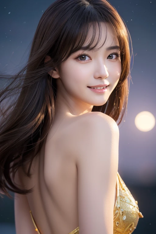 blush,14 years old,Small breasts,European cityscape,night,Long hair ponytail,Outdoor,,((8k, RAW Photos, Highest quality, The pieces fly:1.2), (reality, Realistic:1.4), (非常に詳細な8k壁紙), Written boundary depth, Cinema Lighting, Soft Light, Detailed beauty eyes,Shiny and smooth light brown ponytail, Asymmetrical bangs, Glowing Skin, Highly detailed skin ,High resolution, Attention to detail, Detailed hairstyle, Detailed beauty face, Hyper Real, Perfect limbs, Perfect Anatomy ,1 Japan Women,Famous Japanese Idols, Perfect female body,A shy smile,short eyelashes,double eyelid,Look straight here,Hairstyle: Ponytail,summer、naked、Nothing has come、tits、Ass、Nipples、Beautiful feet、whole body、