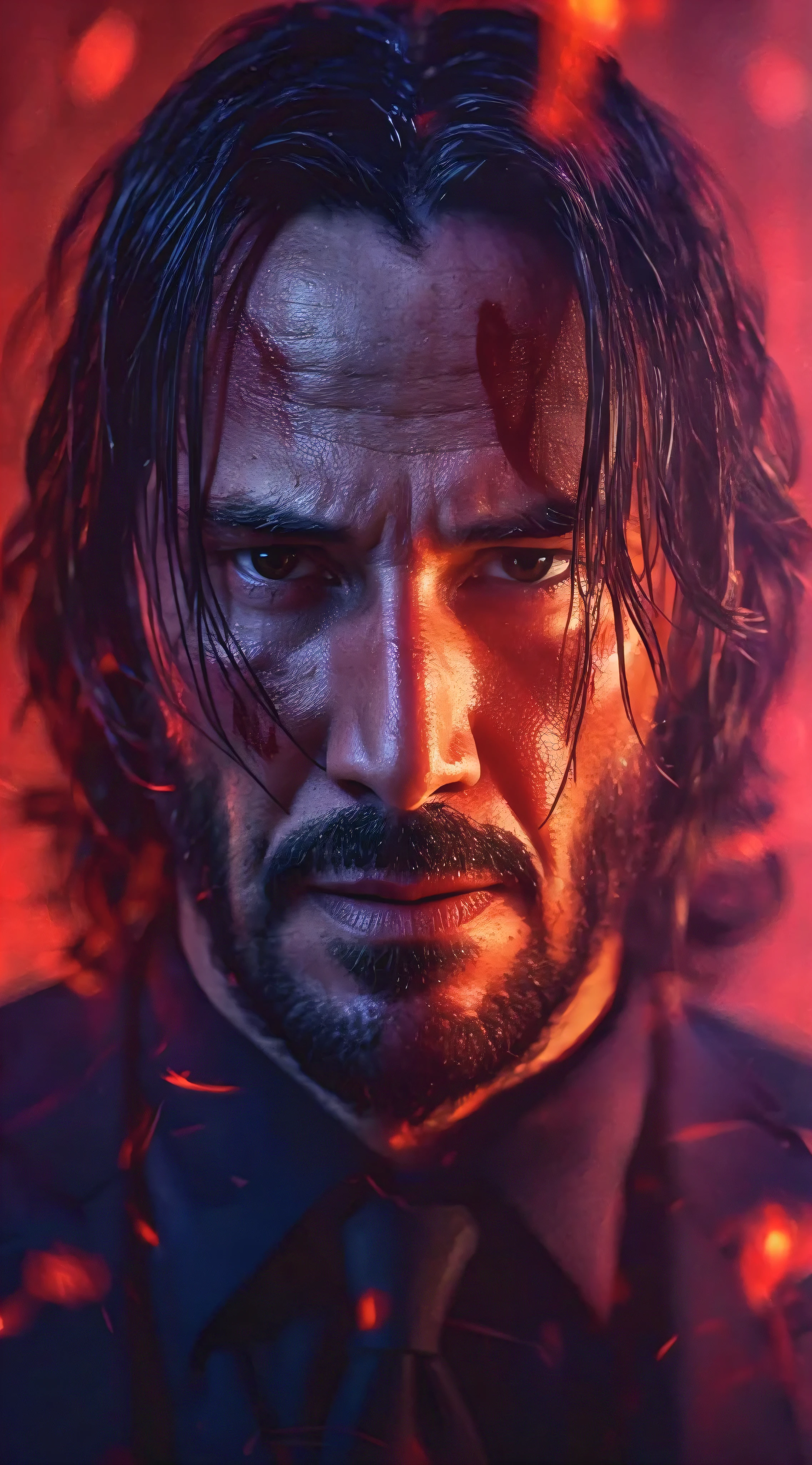 ( the best quality,4k,8K, highres, masterpiece:1.2), ultra-detailed ,( Realistic,photo Realistic,photo- Realistic:1.37),John Wick, full body, action scene , non-real game engine 5 , cartoon cartoons , animated gifs, ilustraciones de aves Realistics, foreground, soft lighting, vibrant colors
