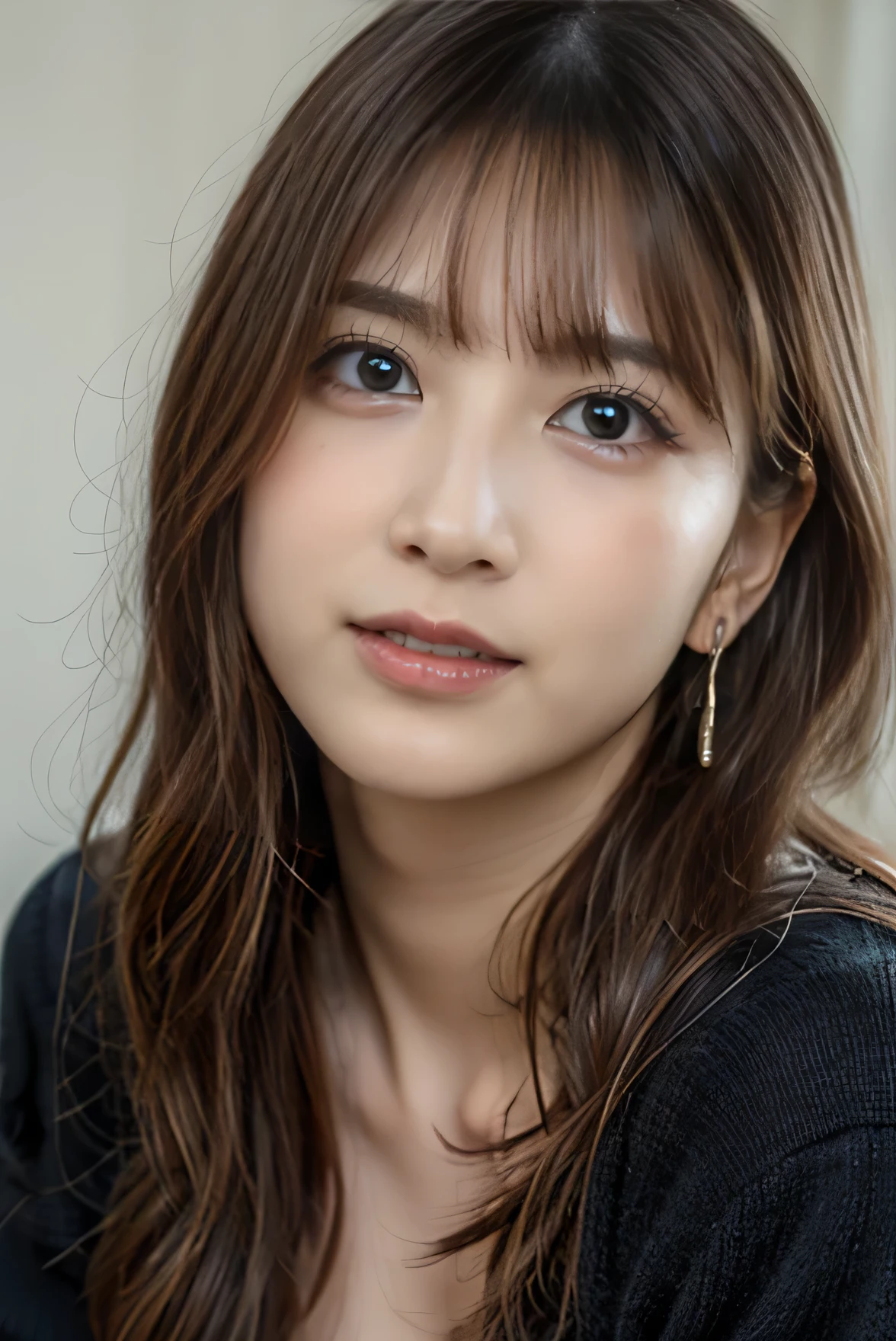 (nsfw:1.7),smile,(whole body:1.2), 1girl , brown hair, medium hair, brown eyes, full body, simple background, white background,
break , earrings、(whole body:1.3)、
、 stylish hair 、 fluffy hair 、
( beautiful woman), ( Detailed Facial Features :1.3),
break smile,
break (detailed skin:1.2),(shiny skin:1.1),8k,best quality, masterpiece, ultra high res, ( photorealistic:1.4), RAW photo,
break 1woman,