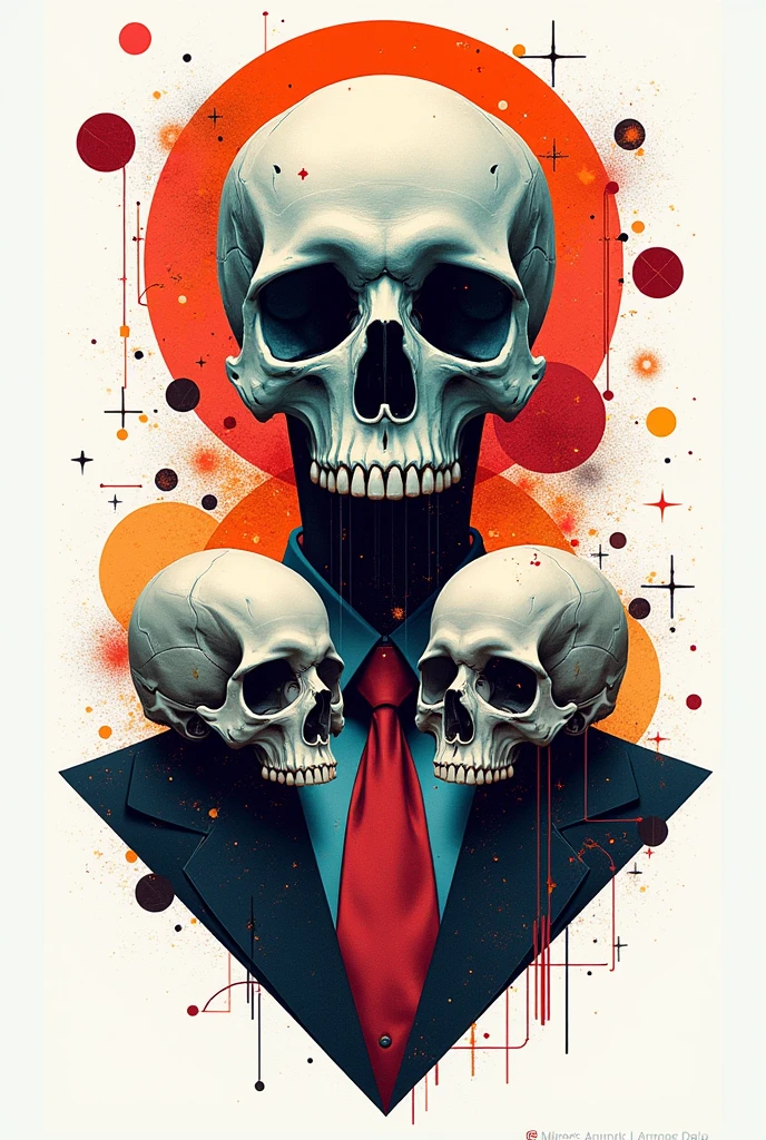 A skull in a suit