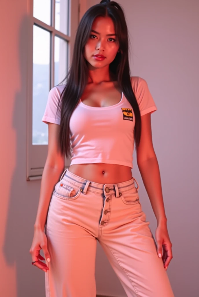 indonesian girl, tshirt, sleek hair, skinny, 18 years old, laying, bedroom, open leg, small tits, close up