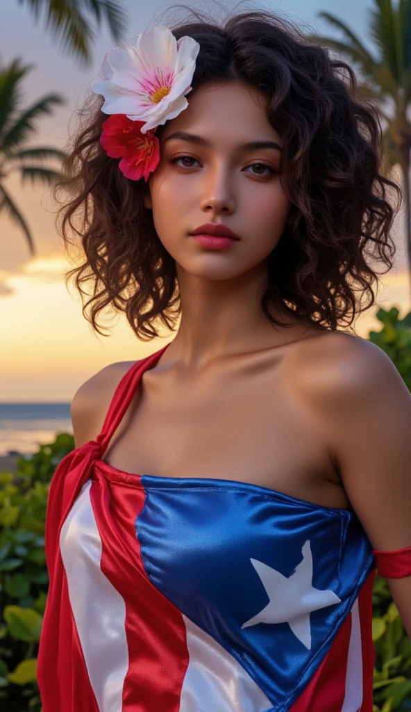 8k, extremely detailed hands and face, beautiful mixed girl, Long slightly wavy hair, extremely detailed full curvy body, beautiful chest, cute legs 4th july america, america’s combination, america’s hat, vibrant colors, natural lighting, (best quality,4k,,highres, masterpiece:1.2),ultra-detailed,(realistic,photorealistic,photo-realistic:1.37),portrait,landscape