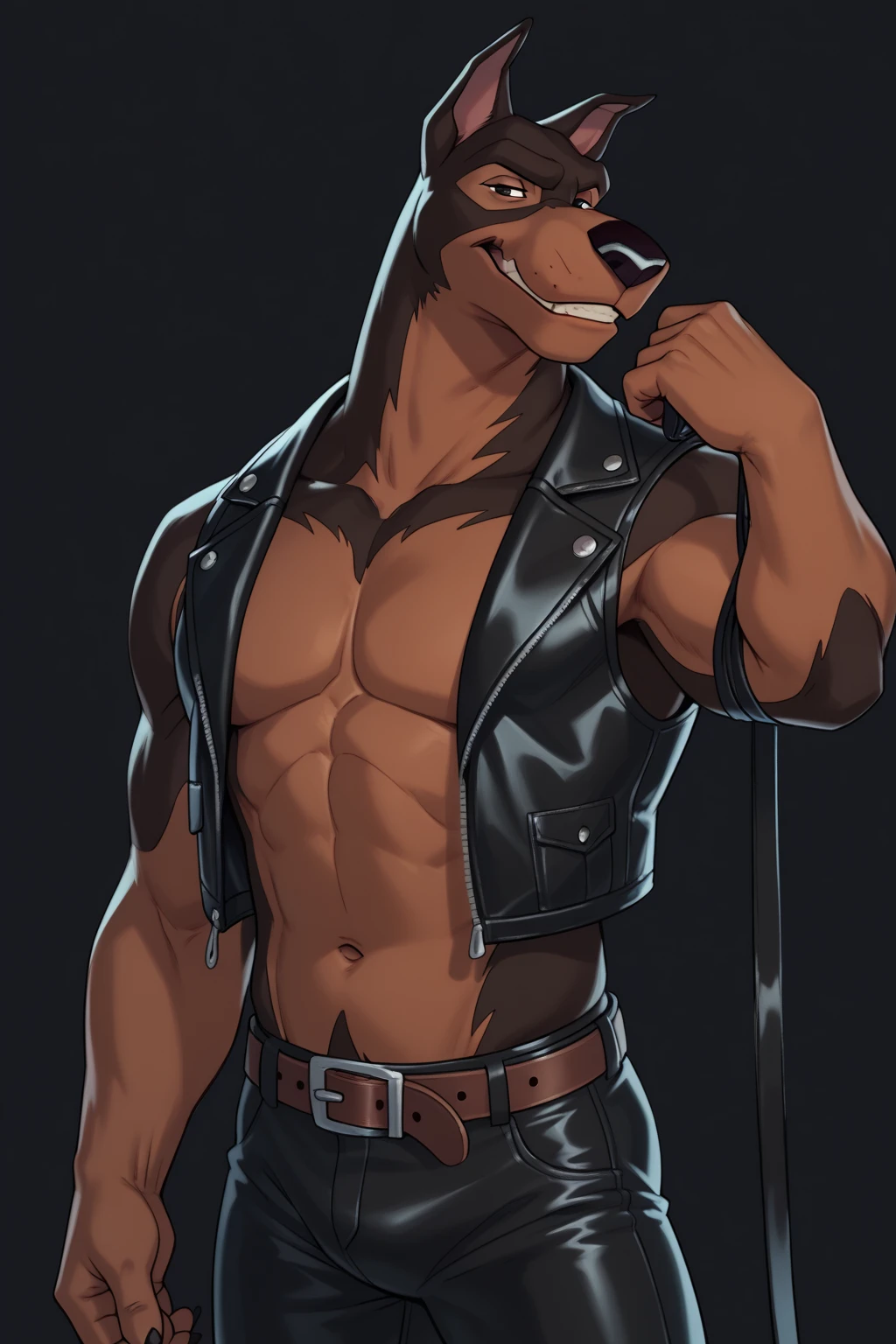 Haida from aggratzuko haida muscular and big chest and big penis under his clothes and gay