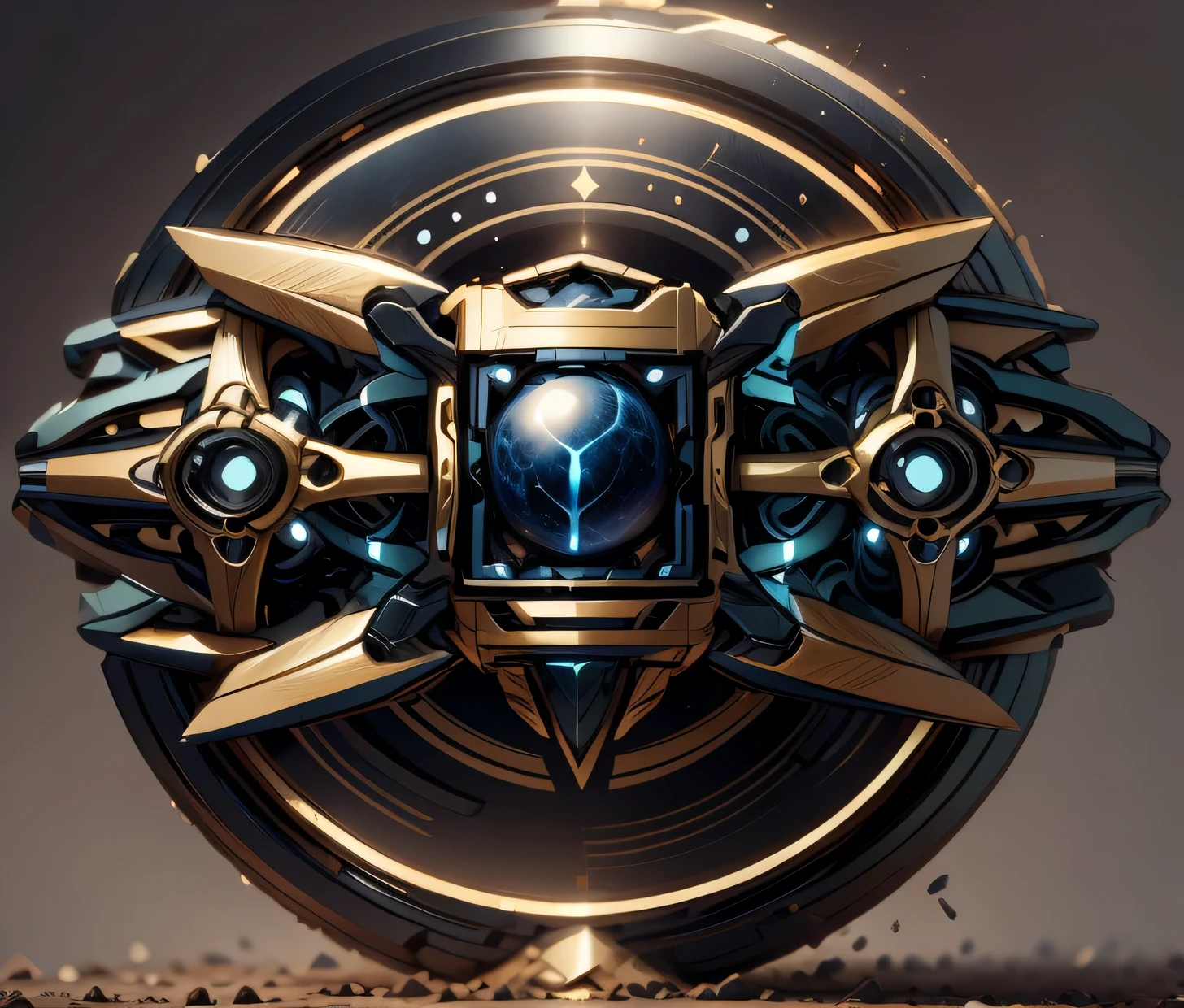  Keep original image，     ensure mechanical texture    ，  Gold and dark blue   