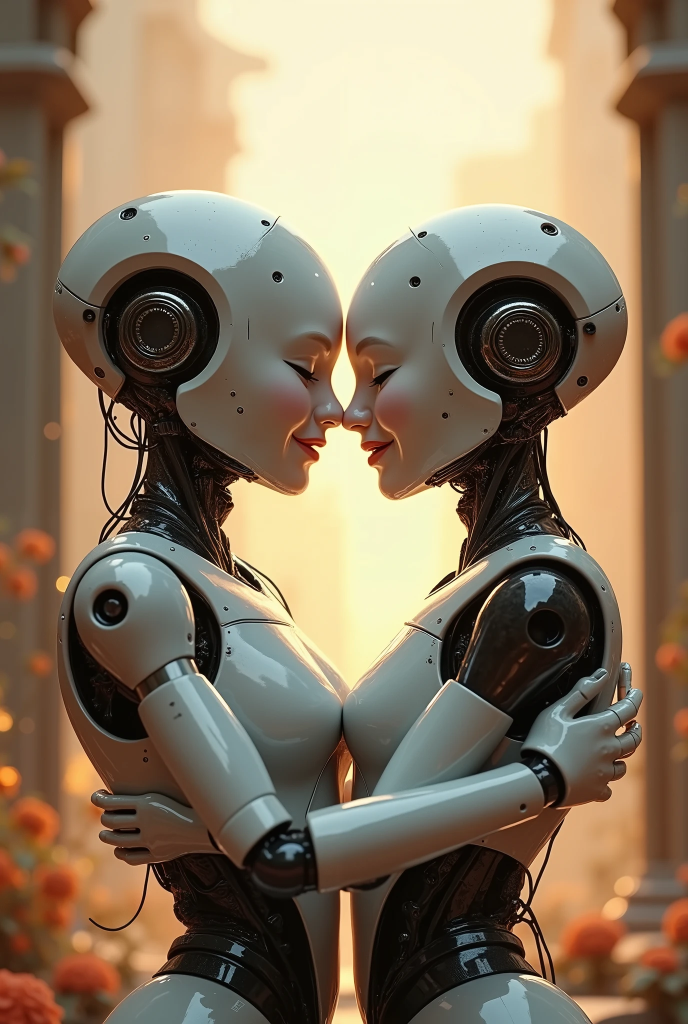 Friendship doubles the joy and divides the sorrow robots -high resolution 