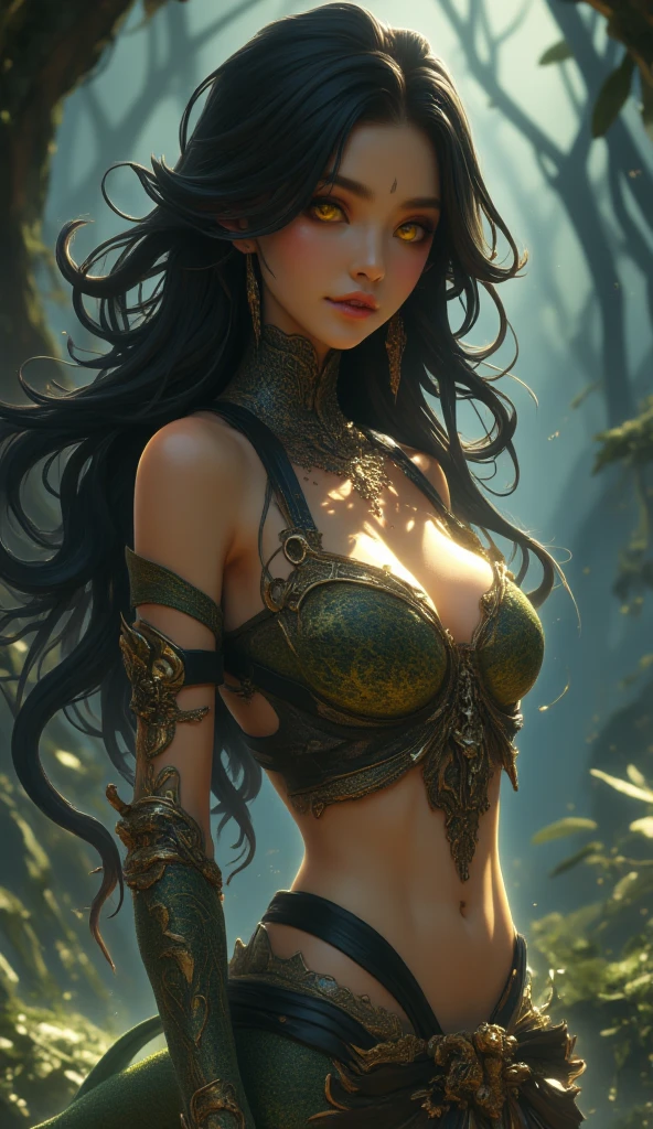 open legs, view of pubic hair, 1 sexy girl in transparent forest clothes, flowers, leaves, mandalas, fractal, full female body, mandala and flower tattoos, seductive pose, well-detailed art, beautiful breasts, exposed breasts, open transparent t-shirt,