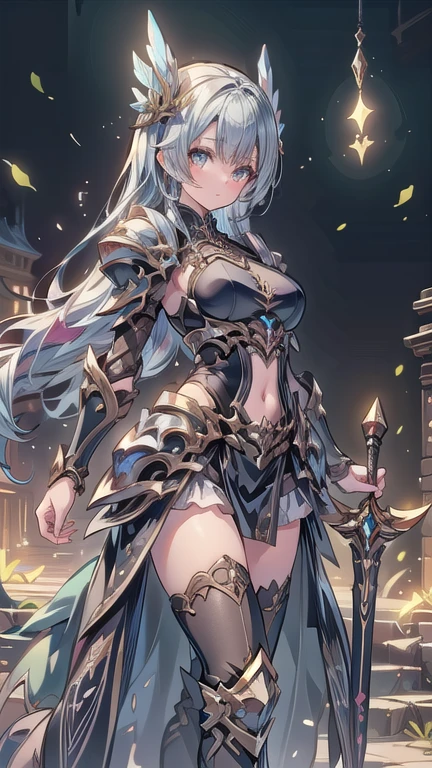 Works of masters,Higher quality,high detal,超高分辨率,8K分辨率,depth of fields,first person perspective,solo person,femele,sheik,thick eyebrow,expressiveless,Purple hair big breasts,long whitr hair,hoop earings,bangle,ear studs,choker necklace,Iron thorns,Leather skirt,fur shawl,Combat boots,Facing the viewer,eventide,The cloudy,meteor shower,plateau,canyons,Cinematic lighting,volumettic light,Dusk Law,Brilliant Sunshine Law