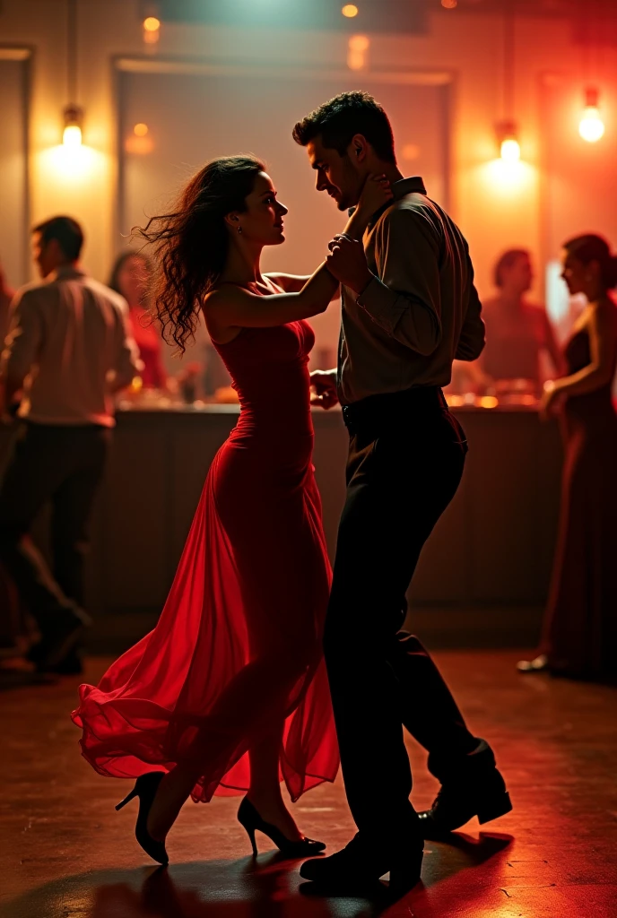 (Ultra-realistic tango Dancer), captivating chiaroscuro, dynamic movement, full body, award-winning, cinematic still, emotional, vignette, dynamic, vivid, (masterpiece, best quality, photorealistic, Professional, perfect composition, very aesthetic, absurdres, ultra-detailed, intricate details:1.3)