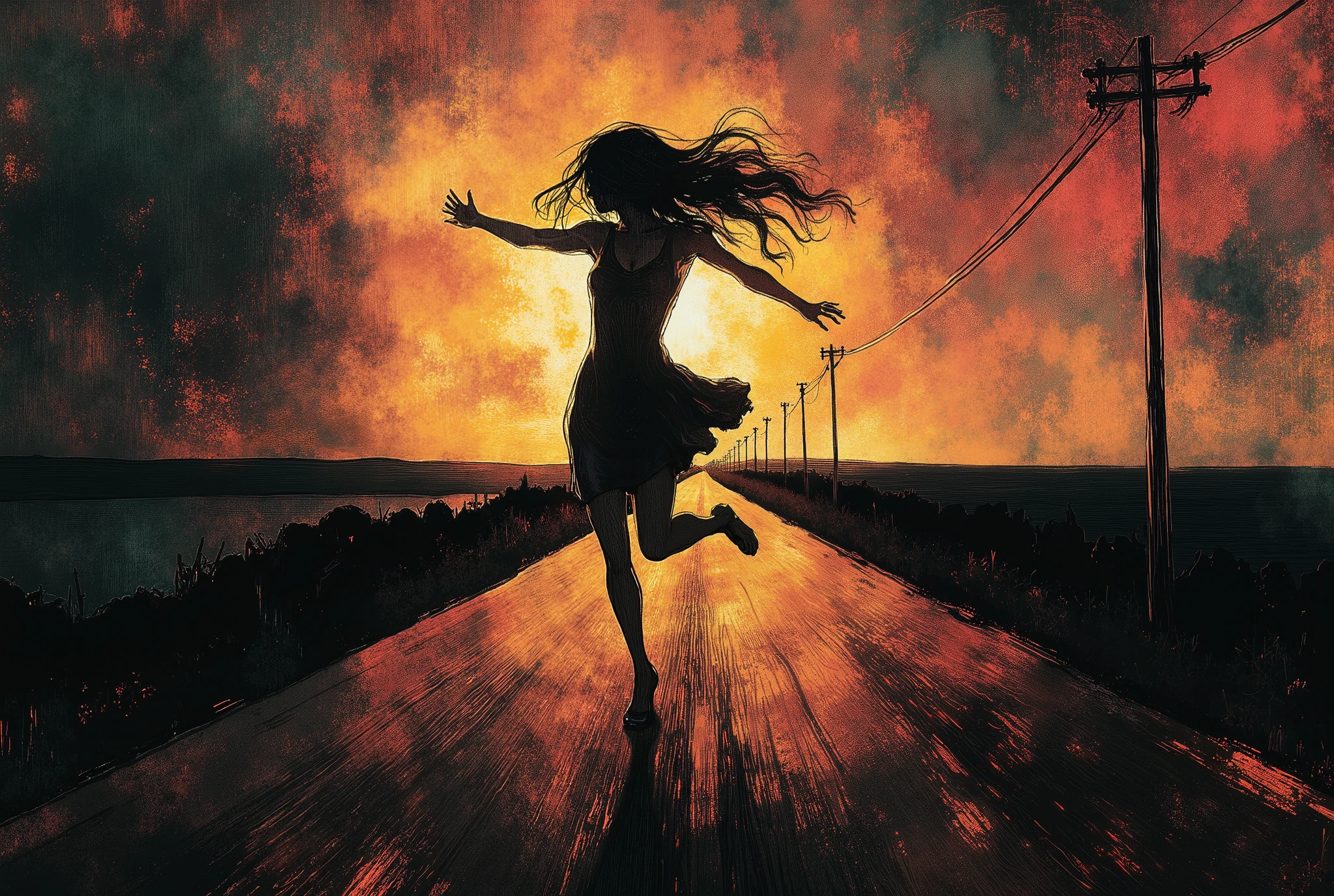 high contrast,1 girl ,dancing ,beautiful girl,long hair,a straight road, Abstract Art,melancholic, ,b3rs3rk,style of Aberdeen Bestiary,fractal psychedelic,style of Edvard Munch,MoodyGirls
0 comment