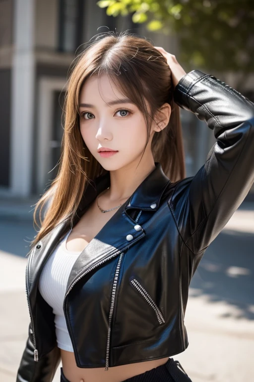 8k images, Shot with a high quality Fuji 45 camera., Pixels, best quality, Masterpiece:1.2), (realistic, photo-realistic:
1 woman,cute, ผู้หญิงlong hairชาวเอเชียตะวันออกเฉียงใต้ที่มีใบหน้ากลม, Open the aperture wide., professional lighting, Sony A7R4, 50 mm sitting lens. Large bust measures 36 inches., Warm light, long hair,black eyes,abdominal muscles, The body is beautiful and strong., thick hips, rounded chest, (digital painting, HDR, high contrast), 3d, 8K, 45,000,000 pixcls,,