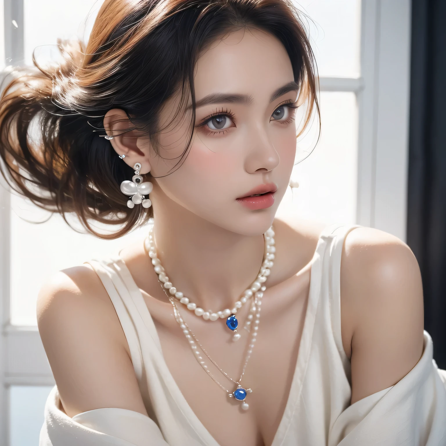 1japanese idol girl,(kawaii, moe, cute:1.1),black medium wavy hair,beautiful cute face,round face,baby face,large eyes,(chubby:0.7),(narrow waist:1.1),huge breasts,small face,(necklace:1.1),earrings,
BREAK
((secret private:1.2) snap photo:1.3),
(friendly and pretty girl next door:1.3),
(sexy blue casual silky small thong:1.4),(topless:1.5),(nipples:1.4),
(at living room:1.2),
BREAK
(erotic lewdness feeling:1.3),(after sex:1.1),
(dynamic pose:1.3),(dynamic angle:1.3),
(posing like porn actress:1.1),(full body:1.2),(standing:1.3),
(moist eyes:1.3),(flushed face:1.2),(orgasm seductive facial expression:1.3),(open mouth:1.2),(screaming:1.2),(seductive smile),
BREAK
(absurdres:1.3),(ultra detailed photograph:1.5),(detailed face and skin:1.3),(ultra high res:1.5),(photorealistic:1.5),hyperrealistic photography,best quality,symmetric clear eyes,well-groomed face,(ray tracing:1.3),