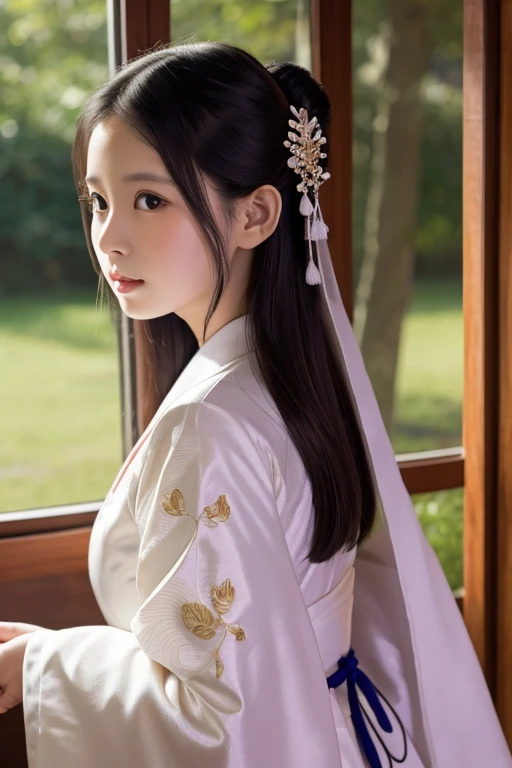 Best quality, masterpiece, illustration, very delicate and beautiful, highly detailed, CG, unification, 8k wallpaper, amazing, elaborate detail, masterpiece, best quality, official art, highly detailed CG unity 8k wallpaper, ridiculous, incredibly ridiculous, huge file size, super detailed, high resolution, very detailed, beautiful detailed girl, very detailed eyes and face, beautiful detailed eyes, face light , (Hanfu:1.1), 1 girl