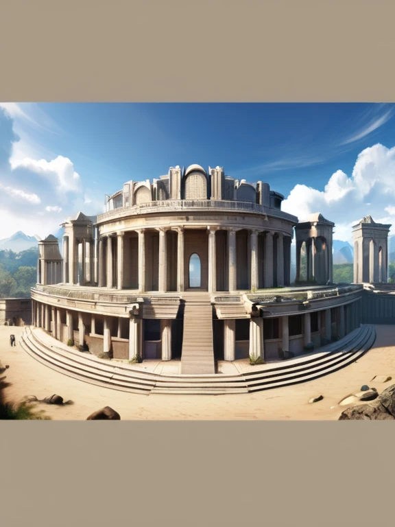  fantasy world、 ruins of ancient civilizations 、Traces of antiquity、Landmark 、Iconic buildings