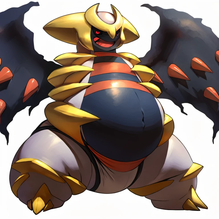 Giratina, massive, macro, huge belly, extremely obese,, reclining
