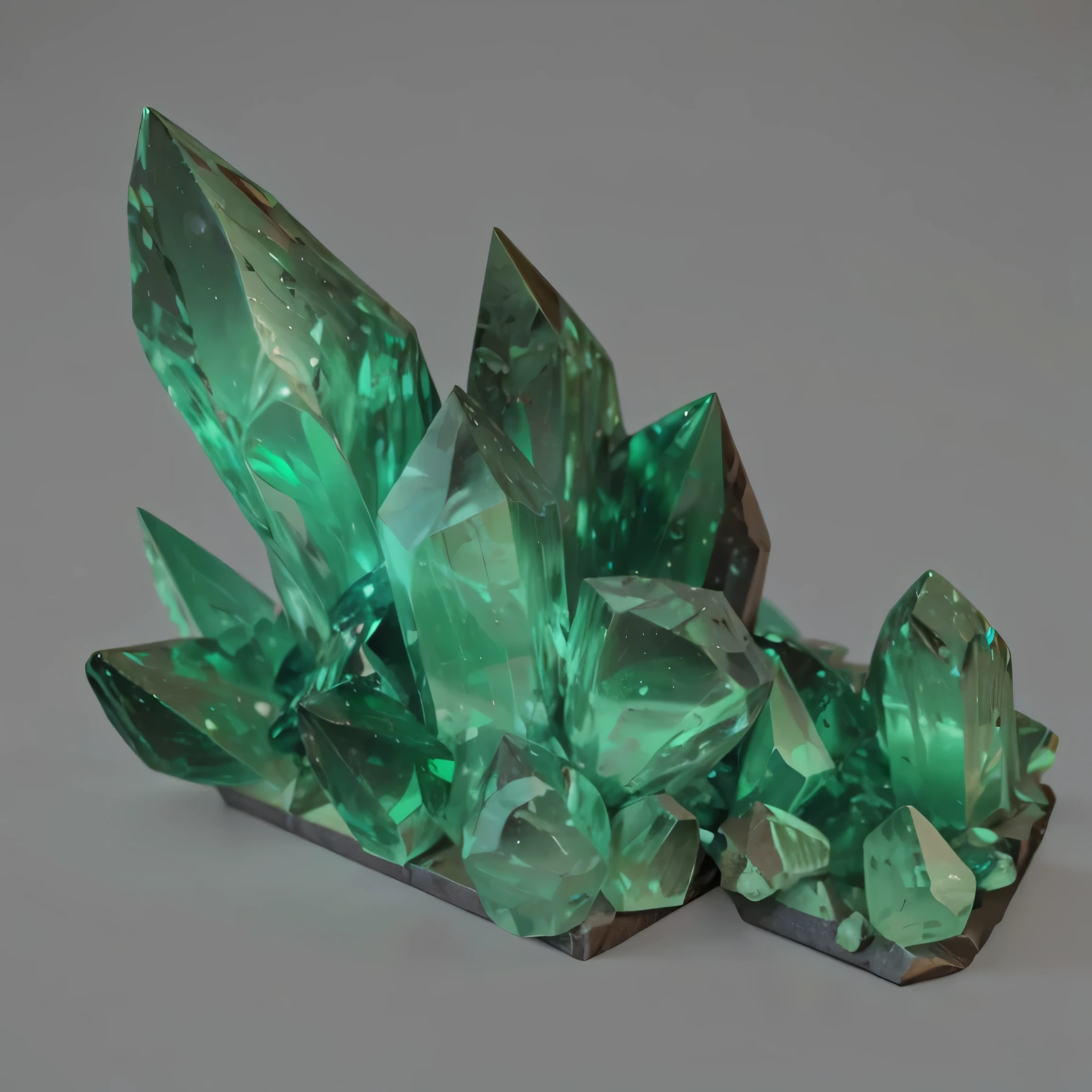 overhead view,Top view,Orthogonal View , Green Crystal Seen from Top to Bottom,columnar crystals,Stone Pillar Crystal ,UE5 Rendering, cartoon style ,3D Rendering, Game Scene Original Picture