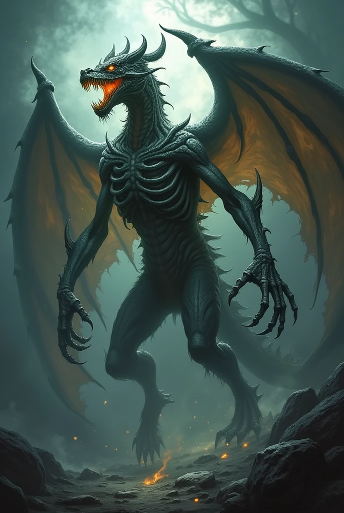 Make a Red Eyed Skeleton Dragon