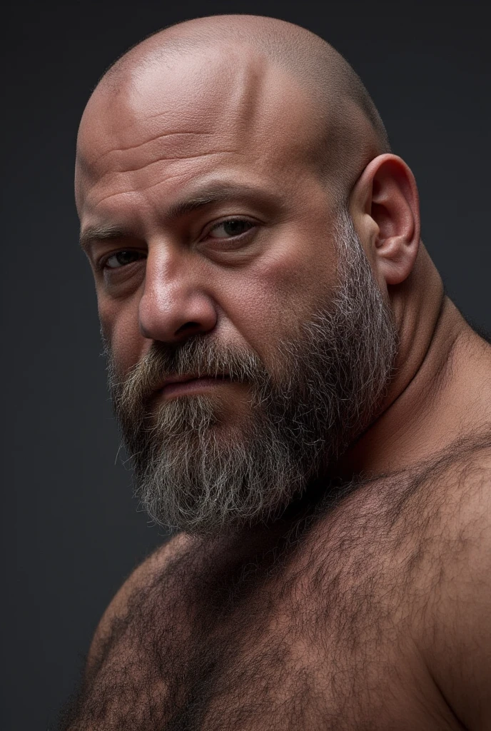 photo of a 50 y.o man with a muscuLAR PHYSIQUE laying in bed,necklace,tattoo,nude,erect penis,looking at viewer,bald head,body hair,dark mustache,dark bedroom,windows,close up portrait,high detail,realistic,high detail,8k,(Masterpiece, high quality:1.3),masterpiece,depth of field,bokeh,detailed,homoerotic,(homoerotic),highly detailed,sharp focus,intricate,smooth,elegant,fantasy,cinematic lighting,cinematic,masterpiece,matte,photorealistic,4k,beautiful,volumetric lighting,dramatic,hairy chest,hairy arms,