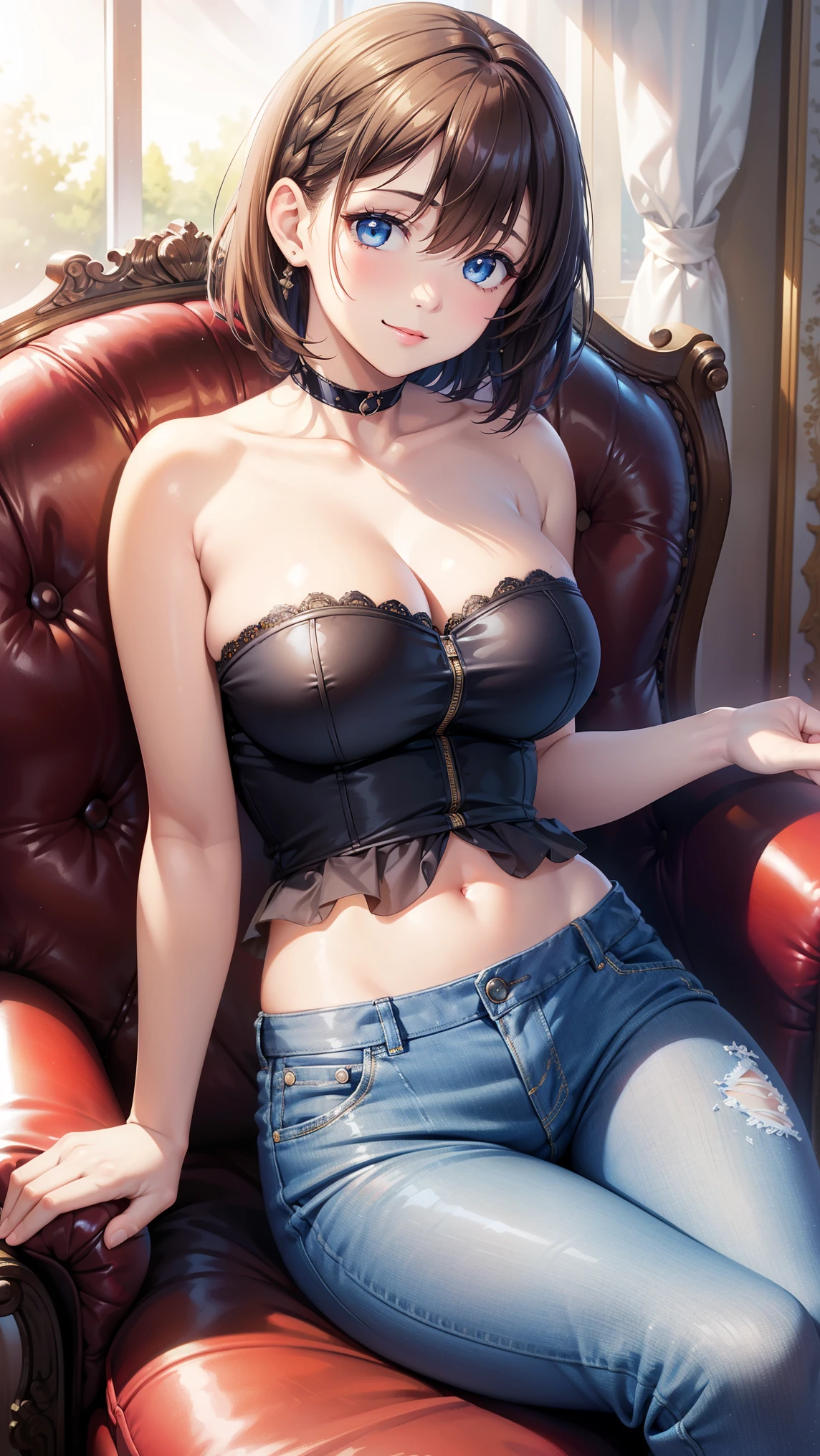NSFW、(masterpiece、Highest quality:1.2)、1 person、solo、M字Leg spread、Leg spread座り、White string panties、Open legs、Legs open、Leg spread、(Big Tits、Big Breasts、Transparent breasts)、In town、congestion、belly button、Thigh、(Big Tits、Big Breasts、Transparent breasts)、(Erect nipples、black tank top shirt、black bra top、Low rise、belly button、Navy blue denim short skirt、Micro Mini Skirt、White string panties、Gold Necklace)、(Big Tits、Big Breasts)、(tall、Toned body、slim body、Brown Skin、Sunburn、Big Breasts)、（Slanted Eyes、Dark Eyes）、(Sexy look、Erotic look、Estrus、Lust)、((black hair medium straight、Black hair medium bob))、In town、Female teacher, 23 years old、Rumiko Honjo、((masterpiece))、((Highest quality))、((detailed)、((Adult female))、photograph、美しくdetailedな顔、detailedな目、独奏、