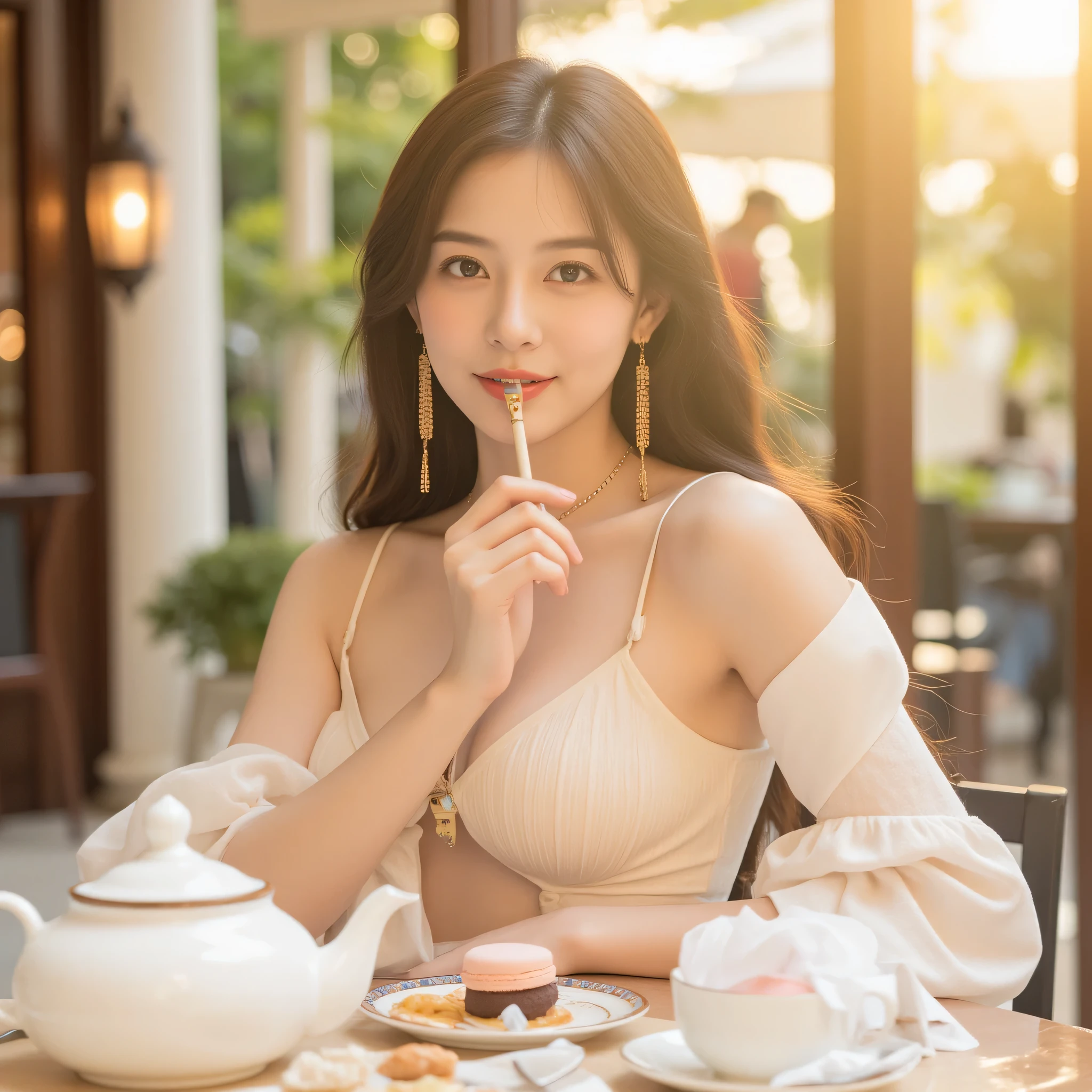 (best quality,8k,Huang Li,a beautiful girl,lovely large breasts,outdoor activities,(half body:1.2),(naked:1.5),wearing a cashmere headband,(dark brown long hair),great physique,makeup,close-up shots and long shots,depth of field,surreal,high resolution,photographic,sharp focus,North African free trade zone,ambient light,dynamic lighting,maximum detail,extremely detailed,detailed pubic hair,genuine skin,exquisite facial features,may evoke negative emotions)