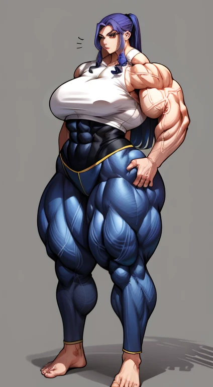 tmasterpiece,Burly woman,Exaggerated large muscles,blackstockings,Booties, standing on your feet, beautiful attractive face,Full body like, Single female,Very fair skin,Thin waist,Very broad shoulders, Strong and powerful arms,Stout arms,Strong and powerful leg muscles,looking to the camera