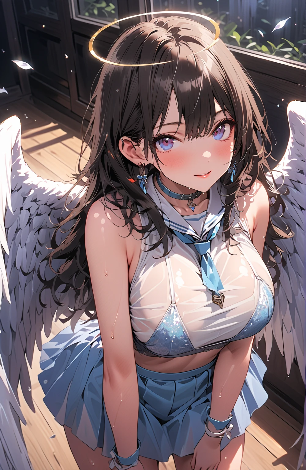 scene:0.9, (masterpiece), highest quality, (((Super detailed, 8K quality))), Wearing fluffy chicken onsies、Small cleavage、smile