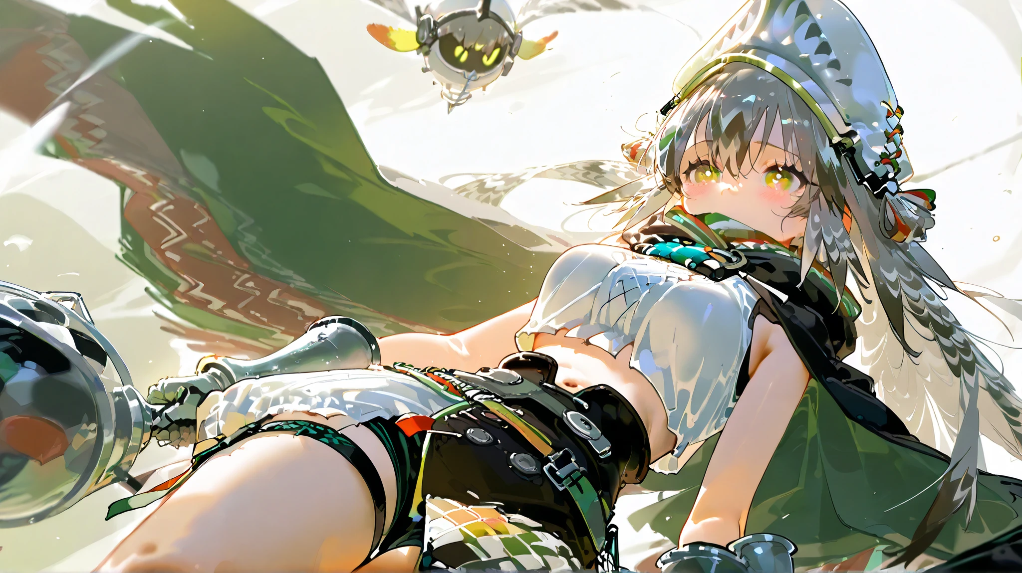 Anime girl sitting on shelf with backpack and backpack, guweiz on artstation pixiv, guweiz on pixiv artstation, best anime 4k konachan wallpaper, guweiz, artwork in the style of guweiz, Trending on ArtStation pixiv, by Shitao, kawacy, from girls frontline