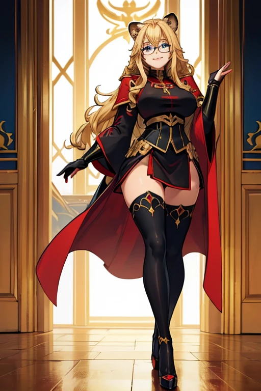 anime - style image of a woman in a red and black outfit holding a sword, ayaka genshin impact, full portrait of elementalist, inspired by Li Chevalier, ayaka game genshin impact, fantasy outfit, royal elegant pose, ((wearing aristocrat robe)), spellcasting pose, alchemist girl, intricate outfit, astral witch clothes, black magician girl, highheels, very detailed, high quality, highcut, high cut leotard, highleg, thong, bust, cleavage, cute face,detailed hair, middle seam, seam in center, (best quality), (masterpiece: 1.1), (very detailed CG unity 8k wallpaper: 1.1), (color: 0.9), (panoramic shot: 1.4), (single: 1.2), (splashed ink), (splashed color), ((watercolor)), clear and sharp focus, anatomically correct, toned body, very detailed anatomy, high heels, multiple views, front view, back view, cameltoe, big ass, big thighs, red lipstick