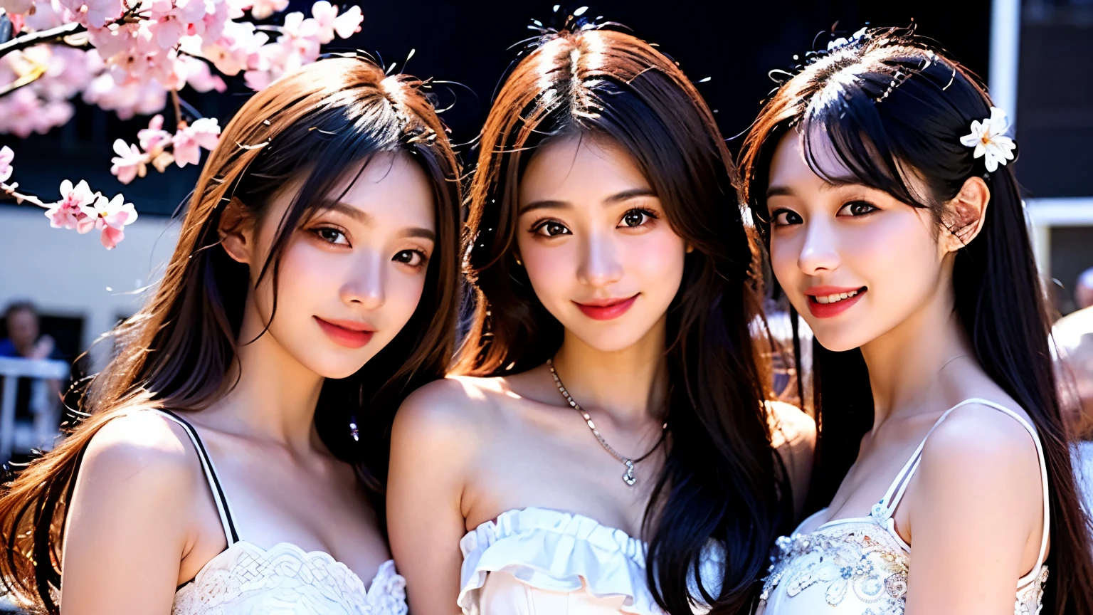 seed;88117315,((Full Body Angle))、((前hair:1.3))、((Highest quality, 8k, masterpiece: 1.3)), concentrated: 1.2, Cute girl 1,Nipples erect、 Perfect beauty: 1.4,Summer off-the-shoulder cropped T-shirt、Letter Print、Shorts: 1.2,Long sleeve、Randall Color、comics&Text Graphics、Black ruffle-trimmed drawstring zip blouse,1.1, 非常に詳細な顔とskinの質感, Fine grain, double eyelid, 美白skin, ,Highest quality,Ultra-high resolution,you,1 girl,alone,_Shiny_skin,Iris,necklace,((brown_length_Wavy_hair)),(lips)),eyelash,前hair,deal with,compensate,Shiny,pore,skin,Large Breasts、((smiling face))、stroll、