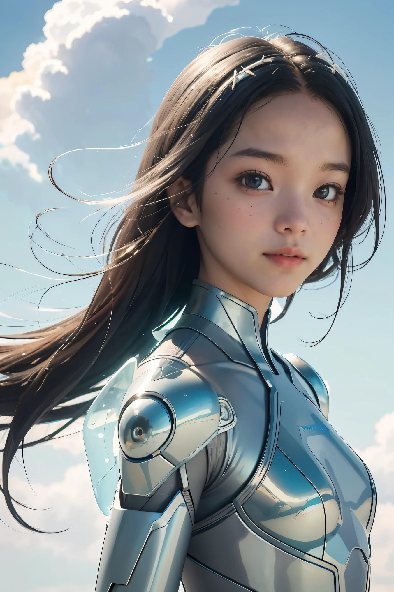 , sky, cloud, Translucent ethereal alien warrior,ModelShoot style, (Extremely detailed CG unified 8K wallpapers), The beauty of abstract stylization,,surrealism, 8K, Super detail, Best quality, Award-Awarded, Anatomically correct, 16k, Super detail