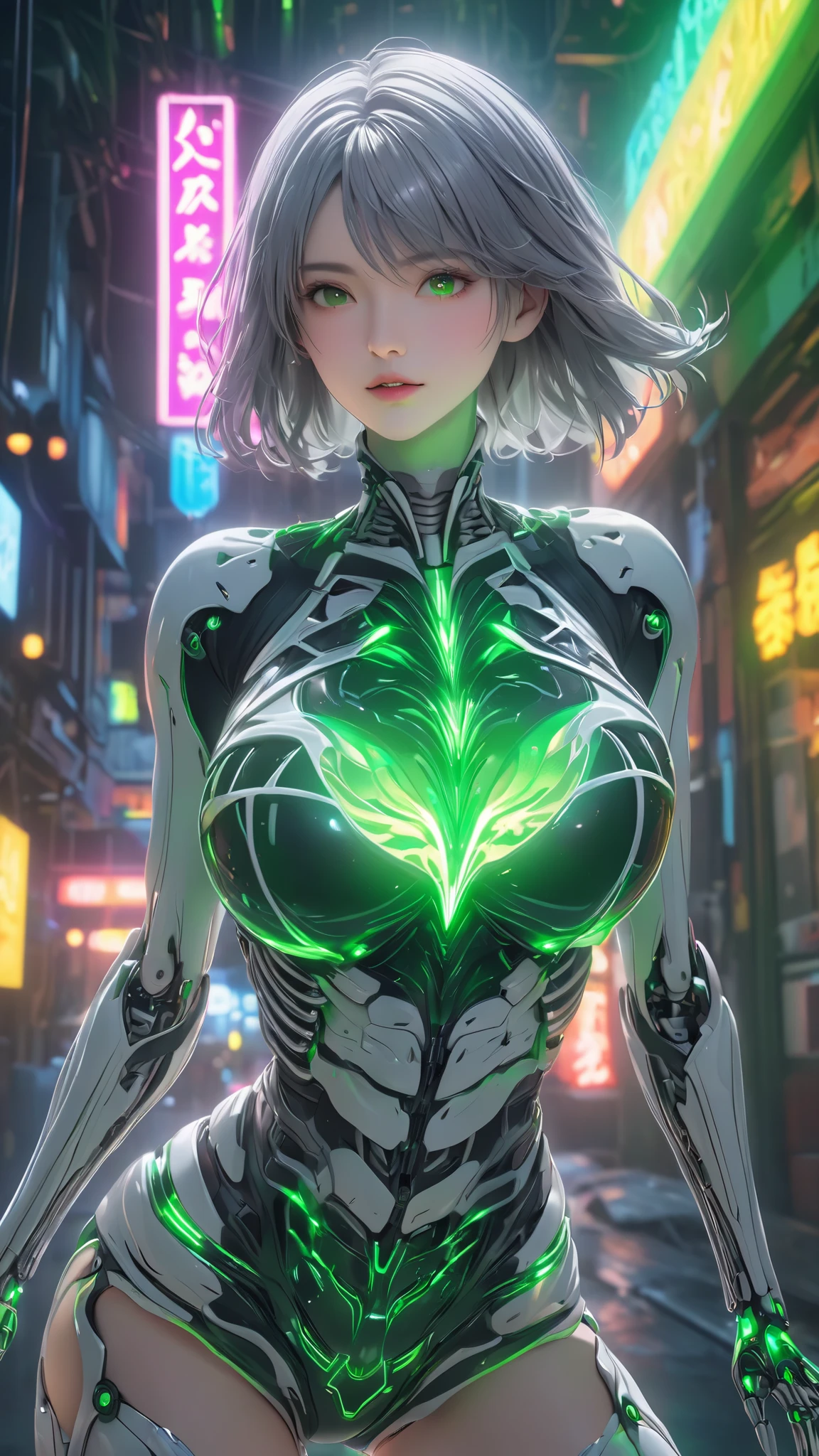 woman、White skeleton、Green Fog, ray tracing , masterpiece,ultimate、 top quality , super quality , irrational detail , best light, sharp, sharp image,, Details, extremely Details, Hi-Res, 16k, 超 Hi-Res, Particle Effect , Beautiful Effects, bright color , neon light, neon , light, close-up、 super huge breasts :1.5 、Extra thin waist :1.5、 super huge butts、Gray Hair、 Ultra Realistic Textured Face and Skin、 photorealistic、Original photo、Unconventional、 dynamic motion:1.2、 beautiful symmetrical face 、Realistic 3D CGI 、Real Digital Art 、 stand on one leg、 Ultra Realistic Faces:1.2、Really overlooking、
