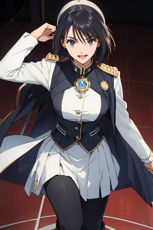 (((Costume inspired by the flag of the Republic of Uganda:1.3))),(((Woman in men's clothing:1.3))),(masterpiece,Highest quality,Ultra-high resolution output images,Write boundary depth,Intricate details,Adding dimension to your subject with the contrast of light and shadow,Anatomically correct facial structure),(Picture Mode Ultra HD,)