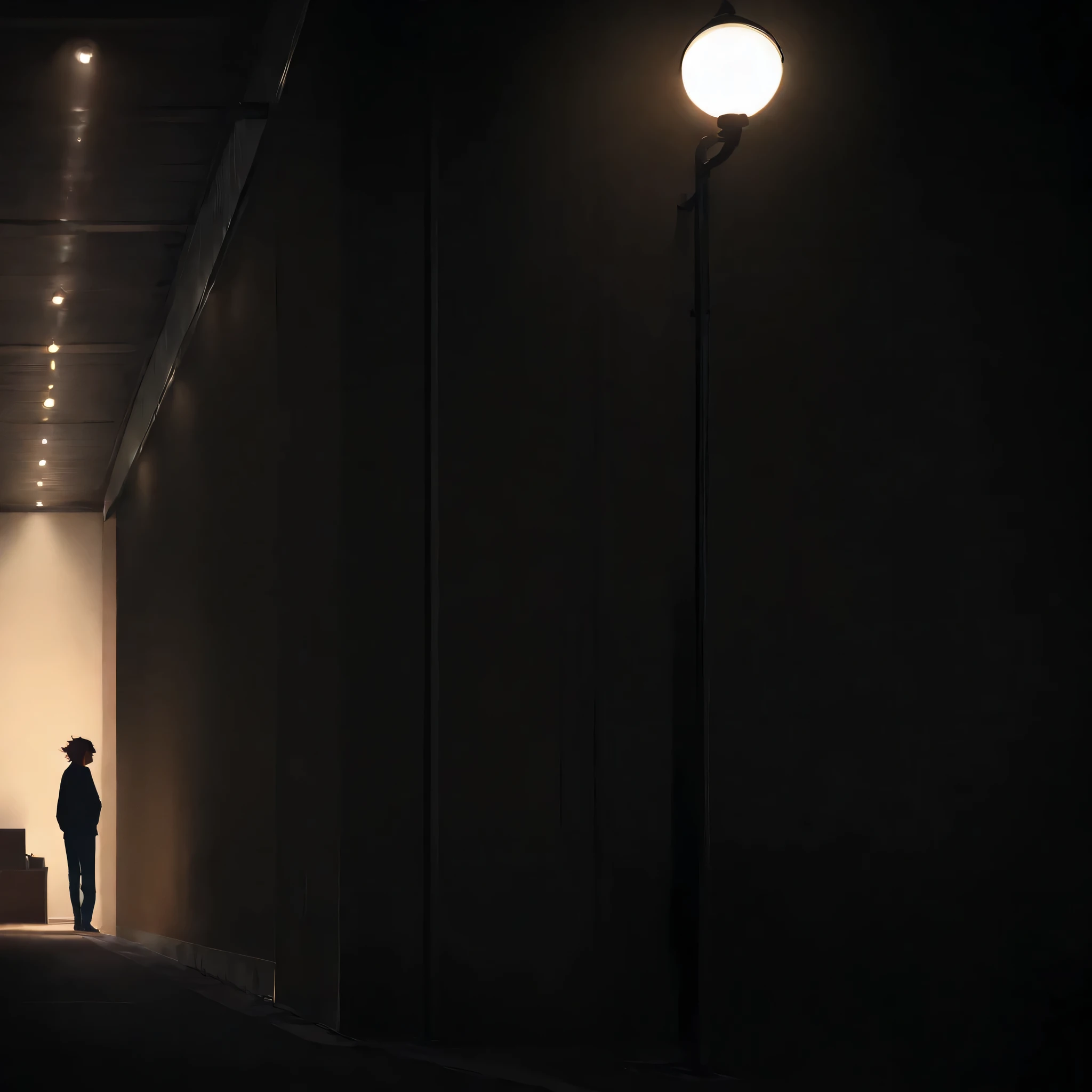 (( masterpiece, )),  high resolution,  8,000, film lighting,  high contrast ,wall, Frees Autism ,,night