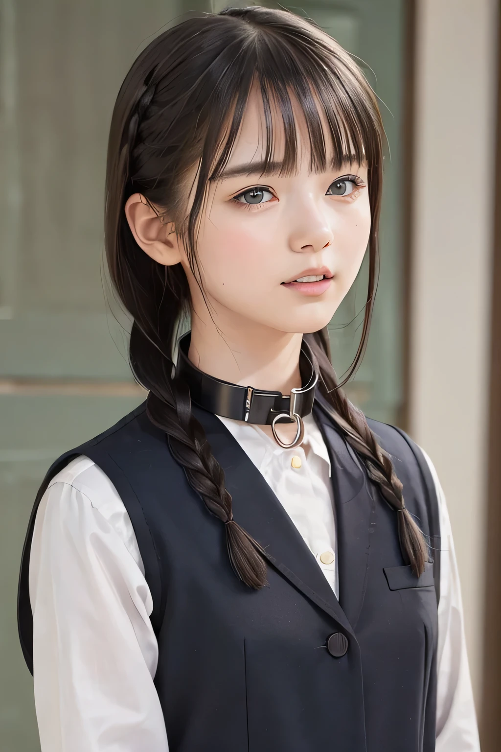 Kidnapped Woman、His hands are tied、((Place your hands behind your back))、((Place your hands together and cross them behind your back))、(((Her wrists are tied with rope、shibari)))、beauty、20age、university student、(anatomicaly, Has two arms and two hands)、Standing on a hill at night、There are a lot of trees、Beautiful night sky、There are many stars、A strong wind is blowing、Wearing a short-sleeved blouse、Wear a high school student-style miniskirt、Uniform eyes、Proportioned proportions、Small breasts、Small face、(I can see from head to heel), Black Hair, bangs, swept bangs, Straight hair, Nervous, Messy Hair, Floating hair, Cinema Lighting, tachi-e, First-person view, throw, From behind, F/1.2, Nikon, Cowboy Shot, Surrealism, 超High resolution, Highest quality, High resolution, 8k, Textured skin, anatomicaly正しい体,