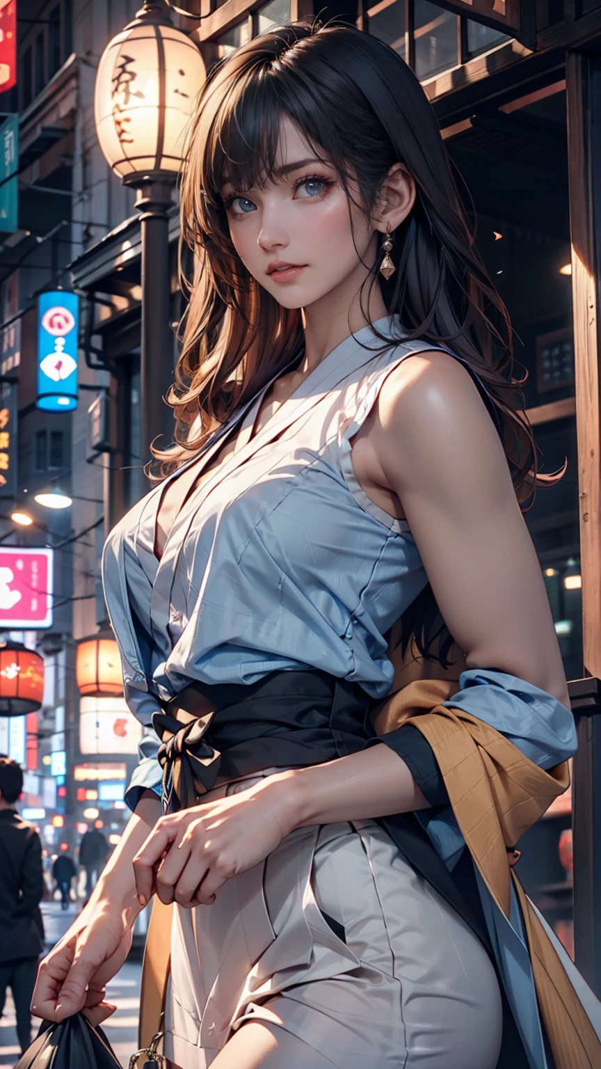 ((Mastepiece)), (Best Quality), (Super detailed), ((Very detailed)), Erotic、(A well-trained body, Toned body, My abs are ripped:1.1)、 ((NSFW)), (Anatomically correct), (Complete limbs), (Accurate fingertips), (Accurate toes),
(RAW photo, best quality),(realistic, photo-realistic:1.3),masterpiece,an extremely delicate and beautiful,extremely detailed,(CG),unity,2k wallpaper,Amazing,finely detail,light smile,extremely detailed CG unity 8k wallpaper,huge filesize,ultra-detailed,highres,absurdres,soft light,
red dress, sleeveless, japanese clothes, ((Mai Shiranui:1.2)), cyberpunk, bare shoulders, brown hair, brown eyes, long high ponytail, hair tie, makeup, 1 girl, sleeve, 25yo, Japanese mature female, beautiful finger, beautiful long legs, beautiful body, beautiful nose, beautiful character design, perfect eyes, perfect face, jewelry, hands on chest, see-through, looking at viewer, hair ornament, choker, shy, king of fighters, (masterpiece, top quality, best quality, official art, beautiful and aesthetic: 1.2), (1 girl), extremely detailed, colorful, more detailed, (large breasts:1.2,) upper body, bottom, cameltoe, white panties, floating skirt, cyberpunk Little Tokyo district, bustling with neon signs, night, Japanese Culture, Japanese Art,