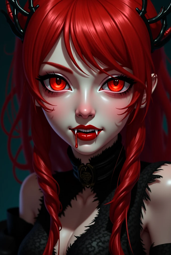 Face of a porcelain com tatuagem de caveira girl Goku cat sexy big sexy tits, with extremely heavy makeup, ghostly, vermelho cereja neon lipstick, big, round, sorrindo de antes lindos shiny mel neon Rinnegan eyes huge eyelashes, simple, soft, dreamlike brilhante yellow black red neon repicado fios por fios hair background, surrealism, intricate details, 3D rendering, octane rendering. Nicoletta Ceccoli style. Close-up. Masterpiece of the best quality, ultra-hd 32k.