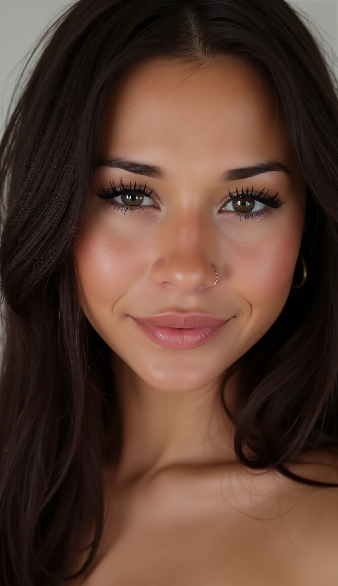 Brunette Latina woman,  black hair, yeux marrons vert, Magnificent

 