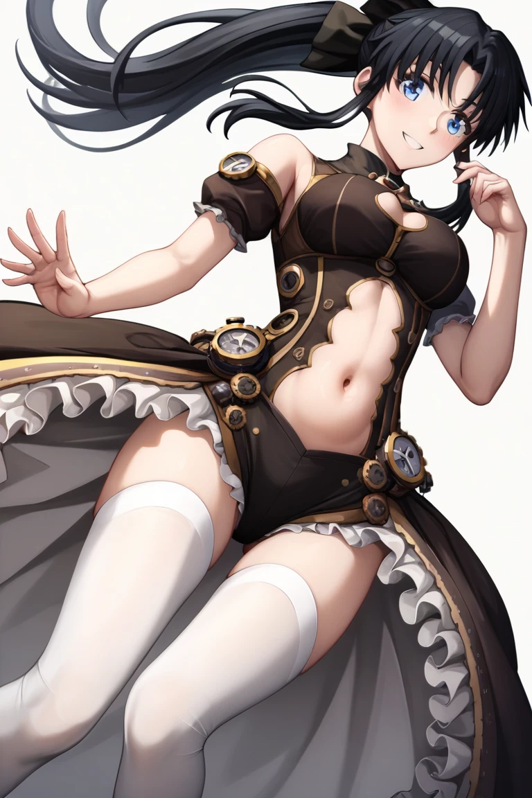 a cartoon image of a woman in bunny ears and lingersuit, in white clothes, in dress, wearing shiny breastplate, seductive anime girl, 2 b, 2b, glossy white armor, dressed like a cleric, fluffy chest, white skirt and barechest, makoto shinka, revealing clothes, beautiful alluring anime woman, detailed anime character art