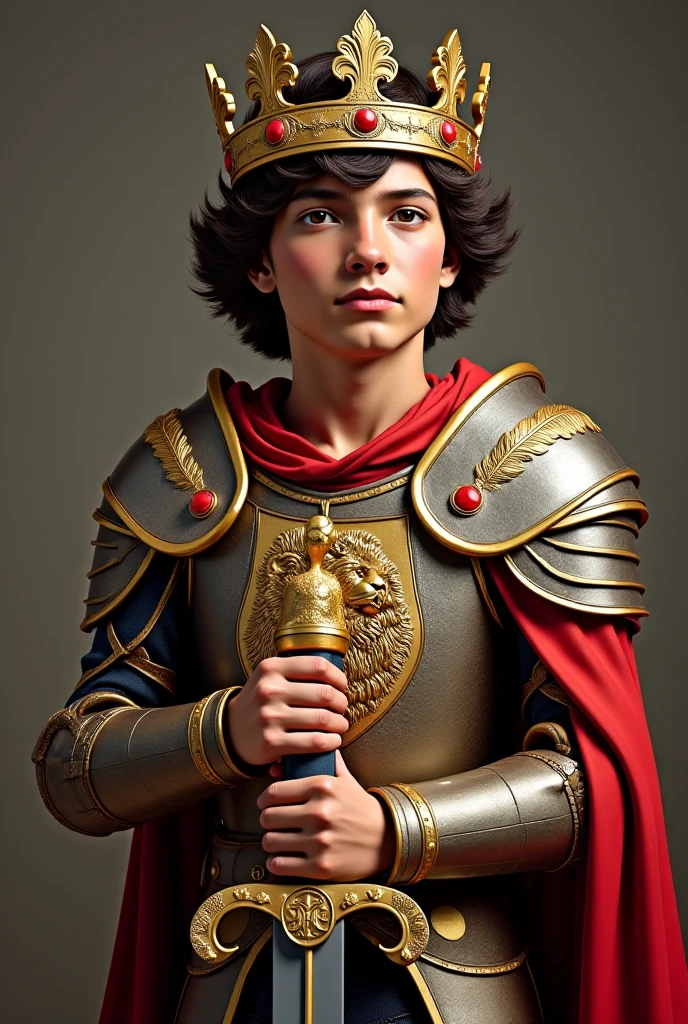 “A boy crowned as a Roman emperor, holding a scepter too heavy for his age, a look of premature authority in his eyes.”