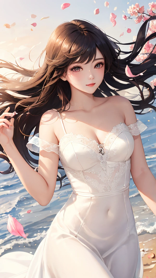 (high quality,masterpiece,4K,8k,16k),pretty girl,bust,Medium Chest,Lolita Dress,Smooth skin,Silky Hair,Vibrant colors,Dreamy lighting,Inside of the tire,Subtle details,Strong gaze,Smile your face,Porcelain-like skin,Graceful pose,Serene atmosphere,Pure innocence,Natural Beauty,Sublime aesthetics