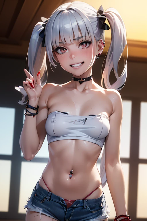((masterpiece, realistic, best quality, extremely intricate, solo, 1girl)), color connection, colorized, vibrant color scheme, colorful, spot color, nsfw, (portrait, face focus), nose blush, sensual, cellar, noon, (large breasts1.2), curvy, (mature woman), (grin:1.2), hair between eyes, fox ears, thighhighs