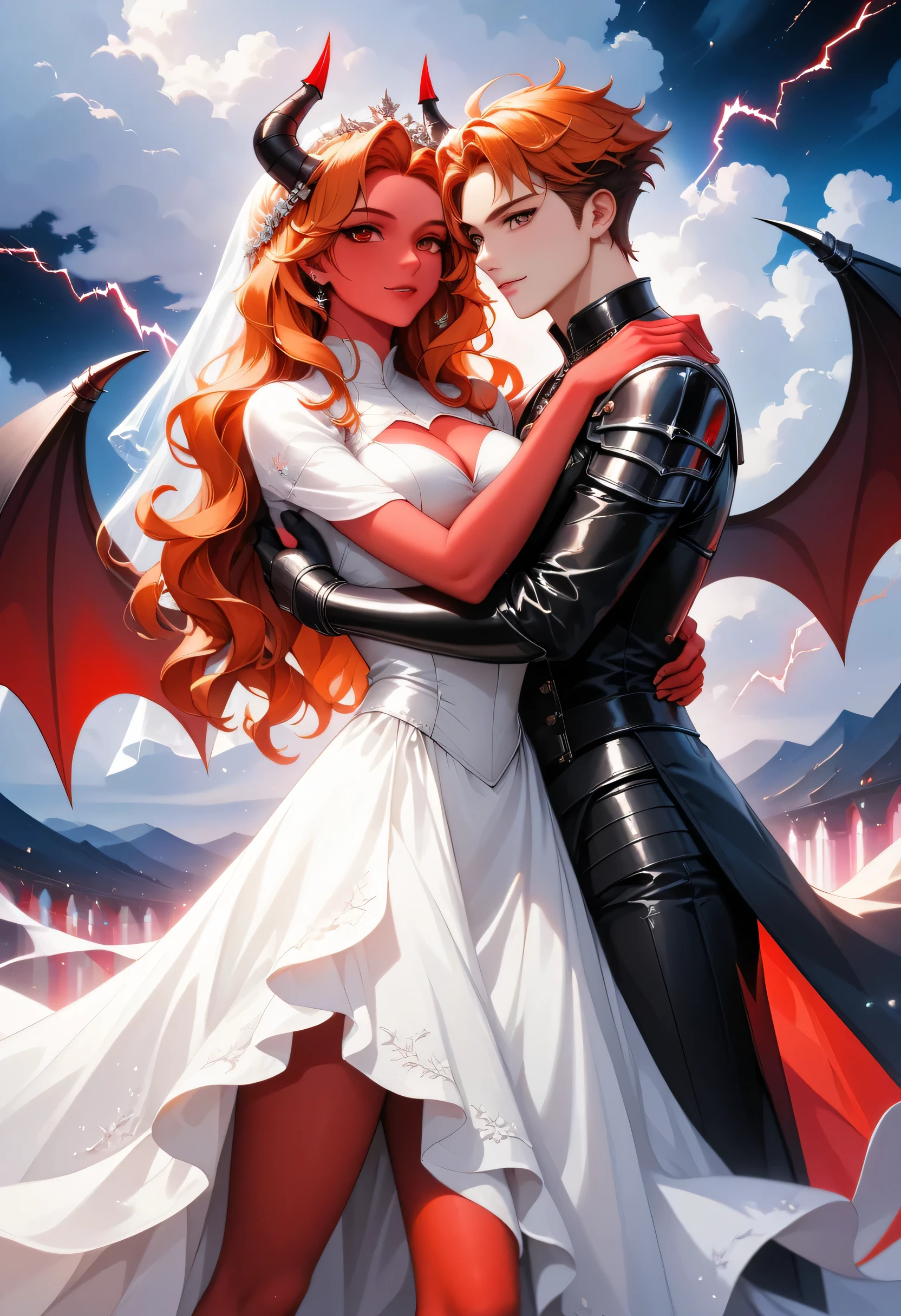 Couple, anime aesthetics, beauty, sexy clothes, lovecraftian, artstation, dark