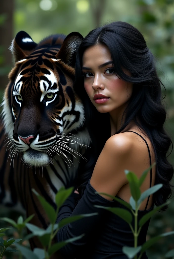 Woman fucks a sabertooth tiger and let's him cum in missionary position