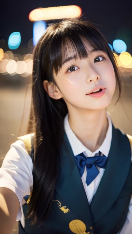 (masterpiece、top-quality、hight resolution、high detal、original:1.2)、10years old girl、thin、thin、random hairstyle、random facial expression、dark gray collar、Dark gray bow tie on hair、a smile、without makeup、(realisticlying:1.4)、((facial cum shot:1.3))、((Group Bukkake:1.3))、A dark-haired、Armpit hairy、cute little、a beauty girl