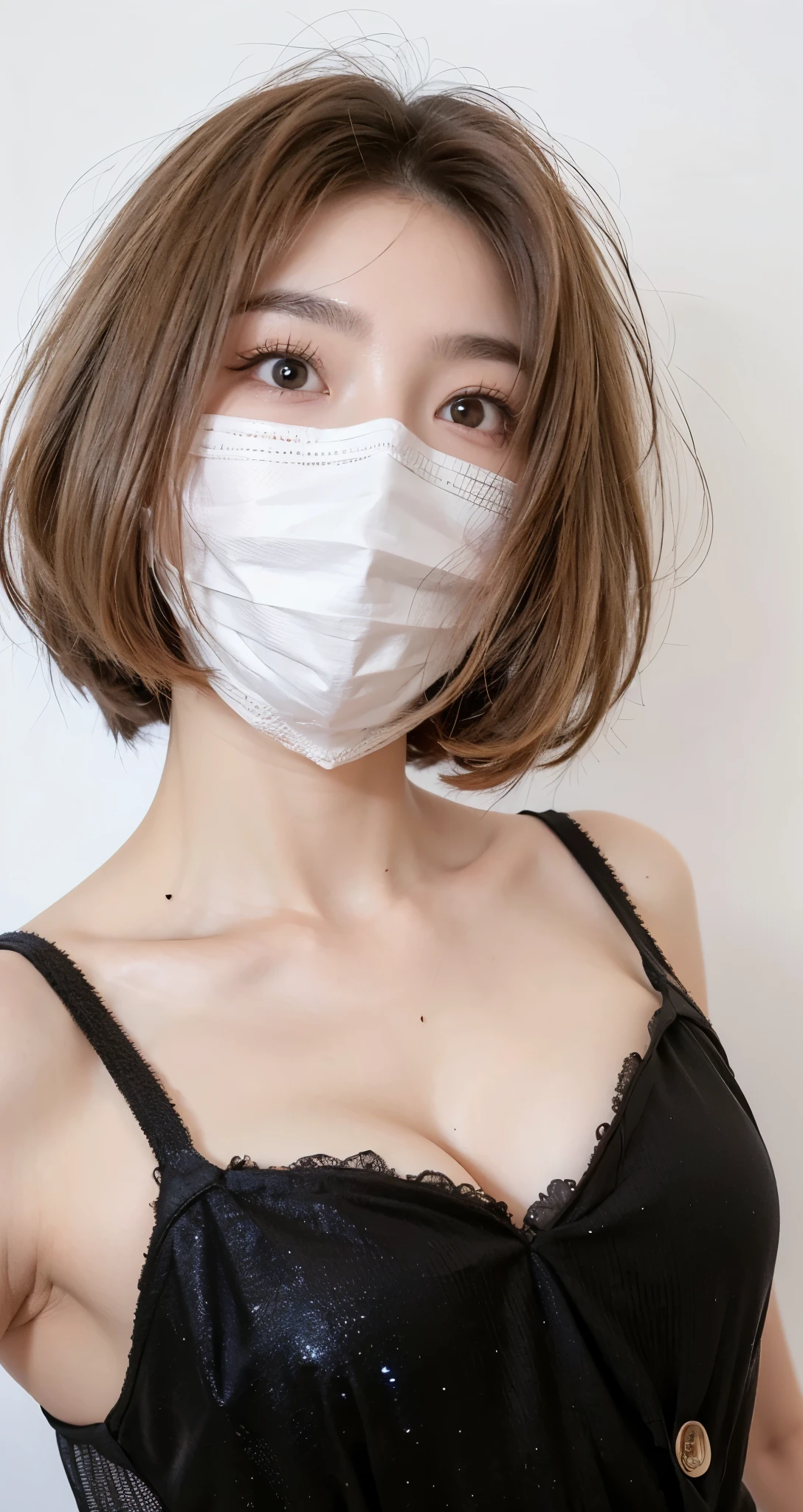 Camisole dress、Beautiful breasts、Beautiful skin、Left upper limb、Toned waist、​masterpiece、